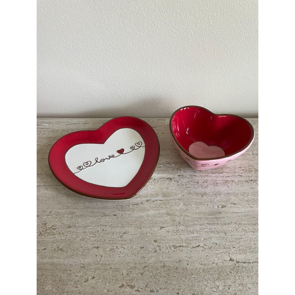 Target Heart Plate & Bowl Set